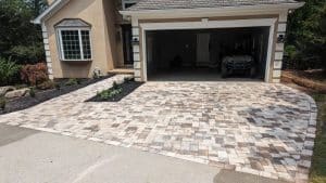 after paver driveway