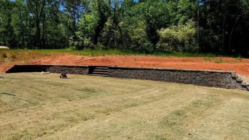 New Backyard Retaining Wall