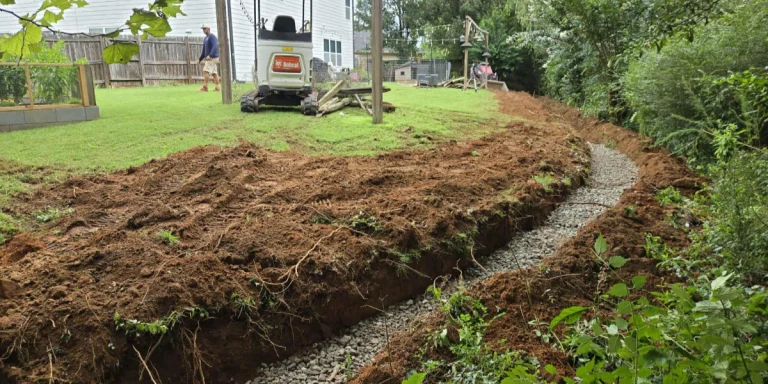 Sloped lawn erosion fix