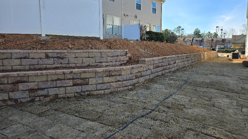 Hamilton tiered retaining wall after1