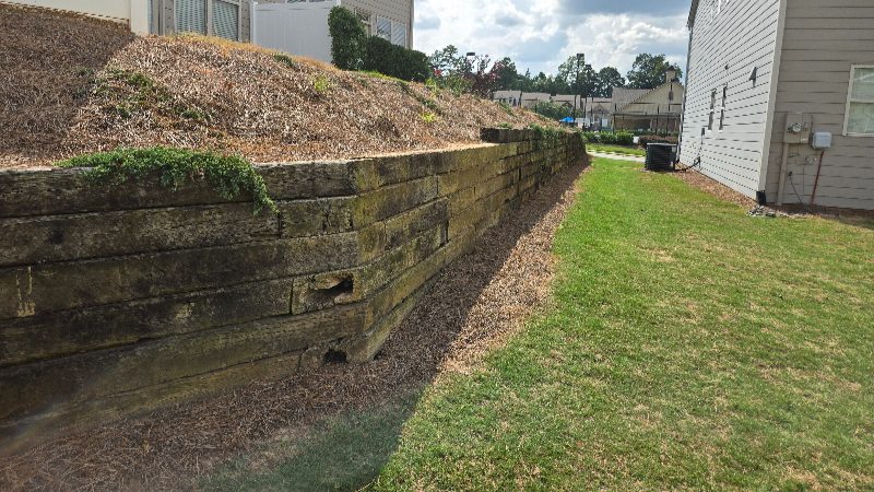 Hamilton tiered retaining wall before1